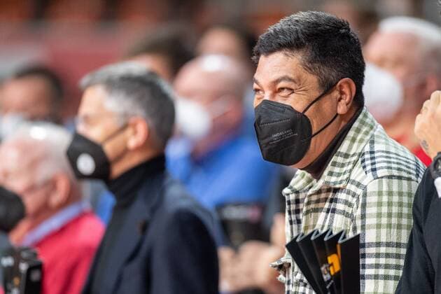 Giovane Elber beams, FC Bayern Basketball vs Panathinaikos Athens, Euroleague, 18 11 2021 Munich Bavaria Germany Copyright: xkolbert-press UlrichxGamelx