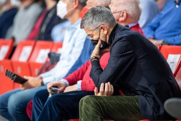 Club President Herbert Hainer FC Bayern Munich , FC Bayern Basketball vs Panathinaikos Athens, Euroleague, 18 11 2021 Munich Bavaria Germany Copyright: xkolbert-press UlrichxGamelx