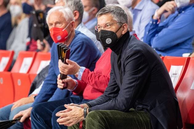 Club President Herbert Hainer FC Bayern Munich , FC Bayern Basketball vs Panathinaikos Athens, Euroleague, 18 11 2021 Munich Bavaria Germany Copyright: xkolbert-press UlrichxGamelx