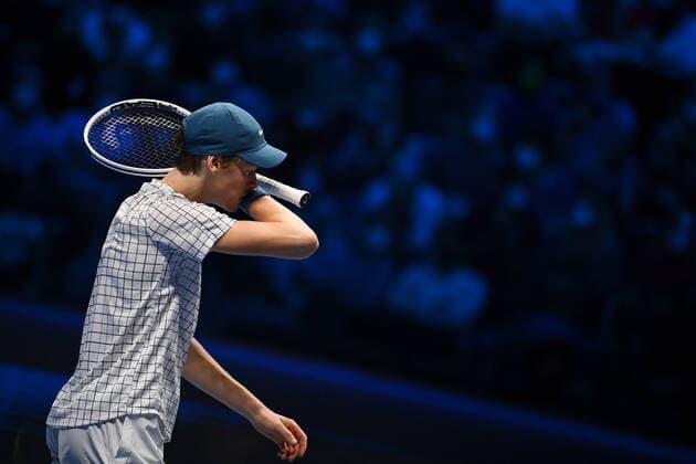 Photo Marco Alpozzi LaPresse November 18, 2021 Turin (Italy) Tennis Nitto ATP, Tennis Herren Finals - men s singles - Round Robin Daniil Medvedev Vs Jannik Sinner In the pic: Jannik Sinner (Italy)  Copyright: xMarcoxAlpozzi LaPressex