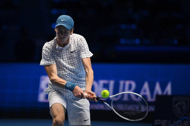 Photo Marco Alpozzi LaPresse November 18, 2021 Turin (Italy) Tennis Nitto ATP, Tennis Herren Finals - men s singles - Round Robin Daniil Medvedev Vs Jannik Sinner In the pic: Jannik Sinner (Italy  Copyright: xMarcoxAlpozzi LaPressex