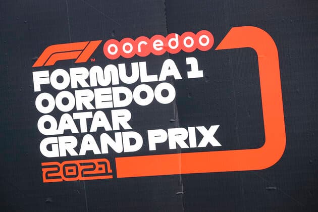 Logo during the Formula 1 Ooredoo Qatar Grand Prix 2021, 20th round of the 2021 FIA Formula One World Championship, WM, Weltmeisterschaft from November 19 to 21, 2021 on the Losail International Circuit, in Lusail, Qatar - F1 - QATAR GRAND PRIX 2021 DPPI Panoramic  00121041_FGO05255.JPG_