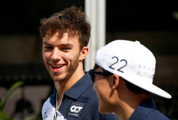 10 Pierre Gasly FRA, Scuderia AlphaTauri Honda , 22 Yuki Tsunoda JPN, Scuderia AlphaTauri Honda , F1 Grand Prix of Qatar at Losail International Circuit on November 19, 2021 in Doha, Qatar Photo by HOCH ZWEI Doha Qatar