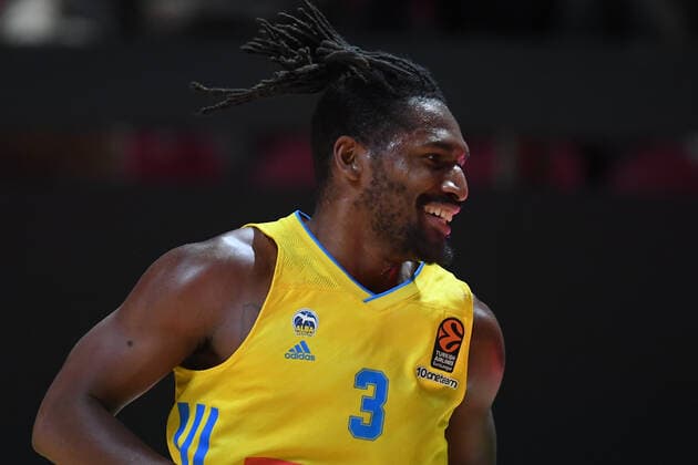 Russia Basketball Euroleague UNICS - Alba 6699942 19.11.2021 Alba s Jaleen Smith smiles during the Euroleague basketball match between UNICS Kazan and Alba Berlin, in Kazan, Russia s Republic of Tatarstan. Maksim Bogodvid Sputnik Kazan Russia  Copyright: xMaksimxBogodvidx