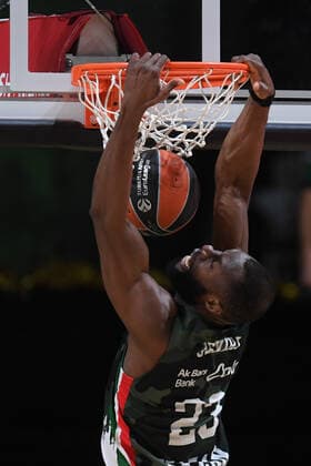 Russia Basketball Euroleague UNICS - Alba 6699944 19.11.2021 UNICS Tonye Jekiri scores during the Euroleague basketball match between UNICS Kazan and Alba Berlin, in Kazan, Russia s Republic of Tatarstan. Maksim Bogodvid Sputnik Kazan Russia  Copyright: xMaksimxBogodvidx