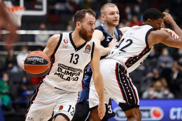Zenit St Petersburg V AX Armani Exchange Milan - Turkish Airlines EuroLeague Sergio Rodriguez 13 of AX Armani Exchange Milan in action during the EuroLeague Basketball match between Zenit St. Petersburg and AX Armani Exchange Milan on November 19, 2021 at Sibur Arena in Saint Petersburg, Russia. Saint Petersburg Russia  Copyright: xMikexKireevx kireev-notitle211119_npMfz