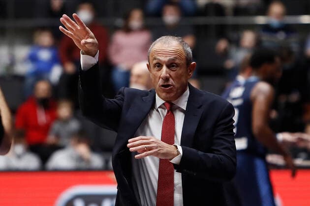Zenit St Petersburg V AX Armani Exchange Milan - Turkish Airlines EuroLeague AX Armani Exchange Milan head coach Ettore Messina gestures during the EuroLeague Basketball match between Zenit St. Petersburg and AX Armani Exchange Milan on November 19, 2021 at Sibur Arena in Saint Petersburg, Russia. Saint Petersburg Russia  Copyright: xMikexKireevx kireev-notitle211119_npfxA