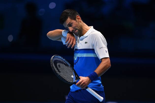 Photo Marco Alpozzi LaPresse November 19, 2021 Turin (Italy) Tennis Nitto ATP, Tennis Herren Finals - men s singles - Round Robin Novak Djokovic Vs Cameron Norrie In the pic: Novak Djokovic  Copyright: xMarcoxAlpozzi LaPressex