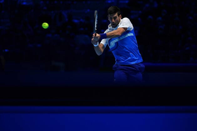 Novak Djokovic (Ser) TENNIS : Nitto ATP, Tennis Herren finals 2021 - 19 11 2021 AntoineCouvercelle Panoramic 