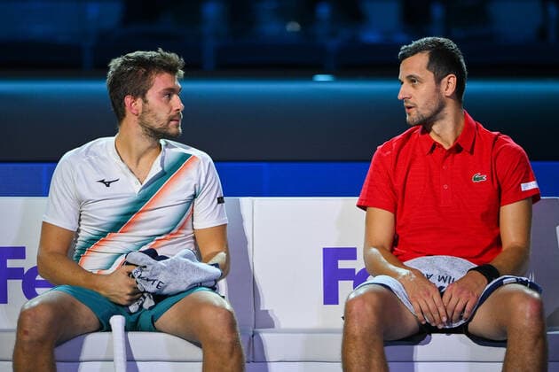 Photo Marco Alpozzi LaPresse November 20, 2021 Turin (Italy) Tennis Nitto ATP, Tennis Herren Finals - men s doubles - Ram Salisbury Vs Mektic Pavic In the pic: Mate Pavic (Croatia), Nikola Mektic (Croatia),  Copyright: xMarcoxAlpozzi LaPressex