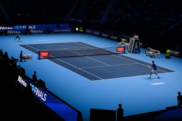 Photo Marco Alpozzi LaPresse November 20, 2021 Turin (Italy) Tennis Nitto ATP, Tennis Herren Finals - men s singles - Daniil Medvedev Vs Casper Ruud In the pic:  Copyright: xMarcoxAlpozzi LaPressex