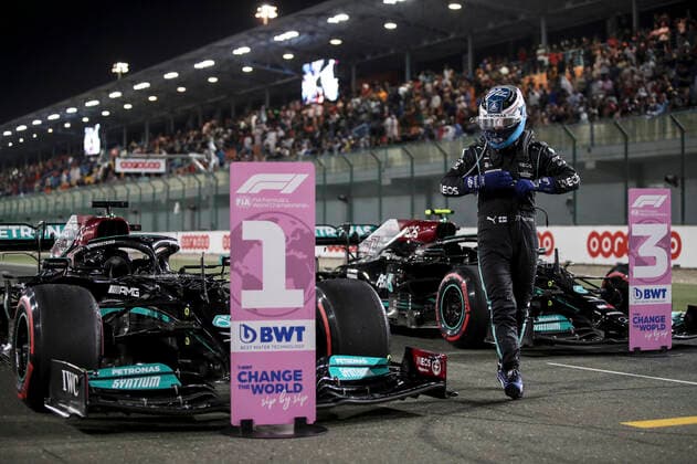 77 Valtteri Bottas FIN, Mercedes AMG Petronas F1 Team , F1 Grand Prix of Qatar at Losail International Circuit on November 20, 2021 in Doha, Qatar Photo by HOCH ZWEI Doha Qatar