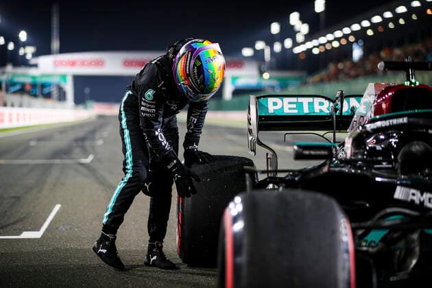 44 Lewis Hamilton GBR, Mercedes AMG Petronas F1 Team , F1 Grand Prix of Qatar at Losail International Circuit on November 20, 2021 in Doha, Qatar Photo by HOCH ZWEI Doha Qatar