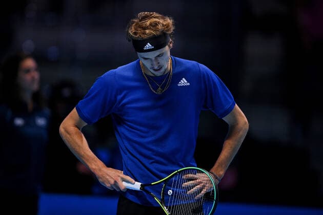 Photo Marco Alpozzi LaPresse November 20, 2021 Turin (Italy) Tennis Nitto ATP, Tennis Herren Finals - men s singles - Novak Djokovic Vs Alexander Zverev In the pic: Alexander Zverev (Germany)  Copyright: xMarcoxAlpozzi LaPressex