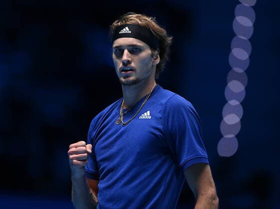 Italy Tennis ATP, Tennis Herren Finals 6700909 20.11.2021 Germany s Alexander Zverev reacts during the group stage singles semifinal tennis match of the ATP Finals against Serbia s Novak Djokovic at the Pala Alpitour venue in Turin, Italy. Alexey Filippov Sputnik Turin Italy  Copyright: xAlexeyxFilippovx
