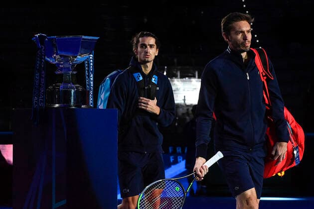 Photo Marco Alpozzi LaPresse November 21, 2021 Turin (Italy) Tennis Nitto ATP, Tennis Herren Finals - men s doubles - Finals Herbert Mahut Vs Ram Salisbury In the pic: Pierre-Hugues Herbert (France)Nicolas Mahut (France)  Copyright: xMarcoxAlpozzi LaPressex