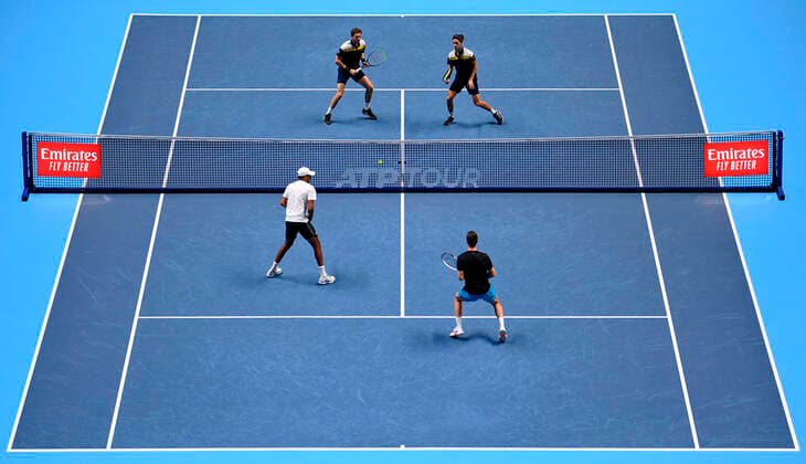 Photo Marco Alpozzi LaPresse November 21, 2021 Turin (Italy) Tennis Nitto ATP, Tennis Herren Finals - men s doubles - Finals Herbert Mahut Vs Ram Salisbury In the pic: Pierre-Hugues Herbert (France)Nicolas Mahut (France)Joe Salisbury (Great Britain)Rajeev Ram (USA)  Copyright: xMarcoxAlpozzi LaPressex