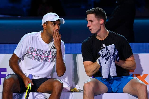 Photo Marco Alpozzi LaPresse November 21, 2021 Turin (Italy) Tennis Nitto ATP, Tennis Herren Finals - men s doubles - Finals Herbert Mahut Vs Ram Salisbury In the pic: Joe Salisbury (Great Britain)Rajeev Ram (USA)  Copyright: xMarcoxAlpozzi LaPressex