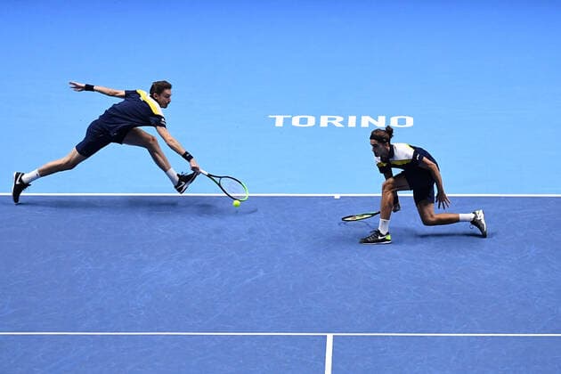 Nicolas Mahut and Pierre Hugues Herbert wins the Nitto ATP, Tennis Herren finals 2021 TENNIS : Nitto ATP finals 2021 - 21 11 2021 AntoineCouvercelle Panoramic 