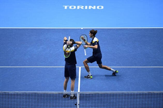 Nicolas Mahut and Pierre Hugues Herbert wins the Nitto ATP, Tennis Herren finals 2021 TENNIS : Nitto ATP finals 2021 - 21 11 2021 AntoineCouvercelle Panoramic 