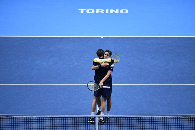 Nicolas Mahut and Pierre Hugues Herbert wins the Nitto ATP, Tennis Herren finals 2021 TENNIS : Nitto ATP finals 2021 - 21 11 2021 AntoineCouvercelle Panoramic 