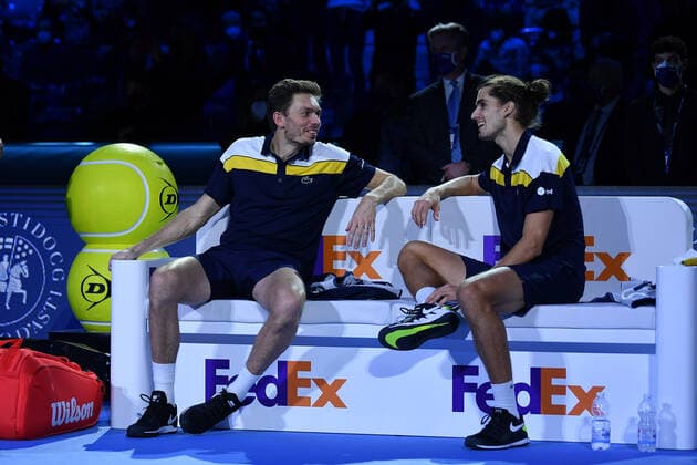Nicolas Mahut and Pierre Hugues Herbert wins the Nitto ATP, Tennis Herren finals 2021 TENNIS : Nitto ATP finals 2021 - 21 11 2021 AntoineCouvercelle Panoramic 