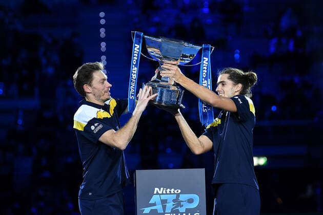 Nicolas Mahut and Pierre Hugues Herbert wins the Nitto ATP, Tennis Herren finals 2021 TENNIS : Nitto ATP finals 2021 - 21 11 2021 AntoineCouvercelle Panoramic 