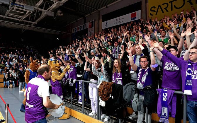 GSD zje123 easy Credit Basketball BBL Season 2020 21 BG Göttingen FC Bayern Munich Göttingens Fans