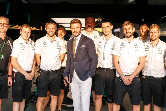 David Beckham GBR with the Mercedes AMG Petronas F1 Team, F1 Grand Prix of Qatar at Losail International Circuit on November 21, 2021 in Doha, Qatar Photo by HOCH ZWEI Doha Qatar