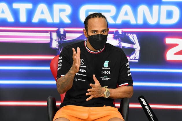 F1 Grand Prix of Qatar 44 Lewis Hamilton (GBR, Mercedes-AMG Petronas F1 Team), F1 Grand Prix of Qatar at Losail International Circuit on November 21, 2021 in Doha, Qatar. (Photo by Mark Sutton LAT Motorsport Images FIA Pool via HOCH ZWEI) Doha Qatar Poolfoto HOCH ZWEI Pool Motorsport Images ,EDITORIAL USE ONLY