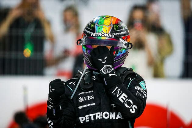 44 Lewis Hamilton GBR, Mercedes AMG Petronas F1 Team , F1 Grand Prix of Qatar at Losail International Circuit on November 21, 2021 in Doha, Qatar Photo by HOCH ZWEI Doha Qatar