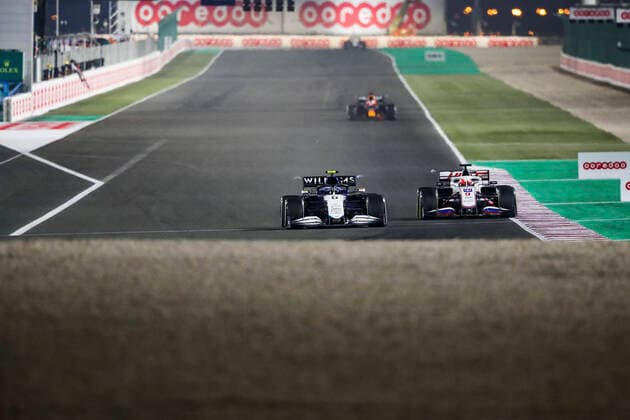 6 Nicholas Latifi CAN, Williams Racing , 9 Nikita Mazepin RUS, Haas F1 Team , F1 Grand Prix of Qatar at Losail International Circuit on November 21, 2021 in Doha, Qatar Photo by HOCH ZWEI Doha Qatar