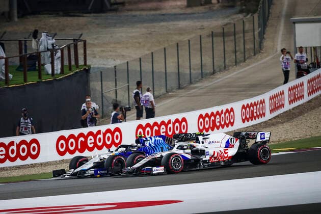 6 Nicholas Latifi CAN, Williams Racing , 47 Mick Schumacher GER, Haas F1 Team , F1 Grand Prix of Qatar at Losail International Circuit on November 21, 2021 in Doha, Qatar Photo by HOCH ZWEI Doha Qatar