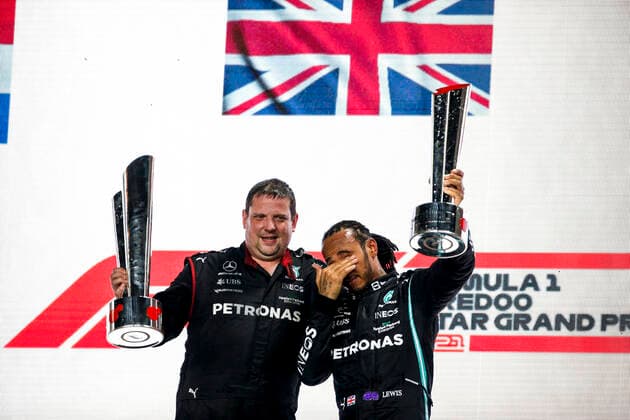 44 Lewis Hamilton GBR, Mercedes AMG Petronas F1 Team , F1 Grand Prix of Qatar at Losail International Circuit on November 21, 2021 in Doha, Qatar Photo by HOCH ZWEI Doha Qatar