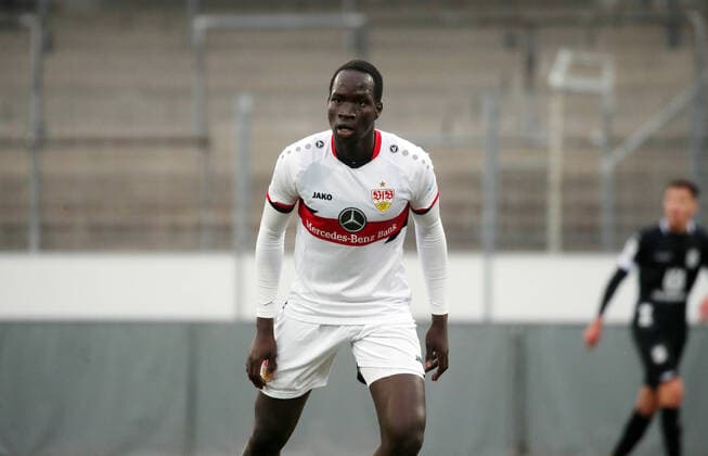 20 11 21 VfB Stuttgart II SSV Ulm 1846 Germany, Stuttgart, 20 11 2021, Football, Regionalliga Südwest, VfB Stuttgart II SSV Ulm 1846 Alou Kuol VfB Stuttgart II