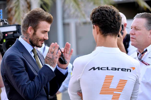 BECKHAM David with NORRIS Lando F1 Team McLaren F1 FIA Grand Prix of Qatar on 20 11 2021 in Doha