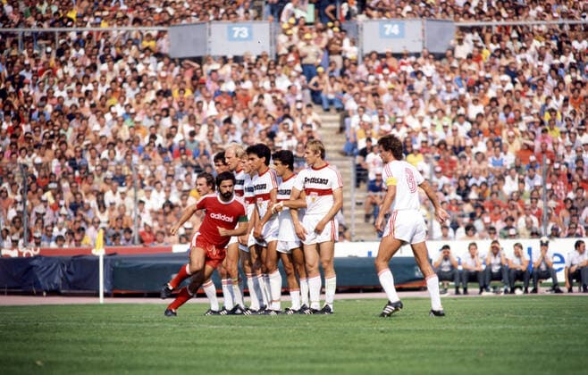 06.08.77 VfB Stuttgart - FC Bayern München Deutschland, Stuttgart, 06.08.1977, Fussball, Bundesliga, VfB Stuttgart - FC Bayern München (3:3): Gerd Müller (FC Bayern München). *** 06 08 77 VfB Stuttgart FC Bayern Munich Germany, Stuttgart, 06 08 1977, Football, Bundesliga, VfB Stuttgart FC Bayern Munich 3 3 Gerd Müller FC Bayern Munich