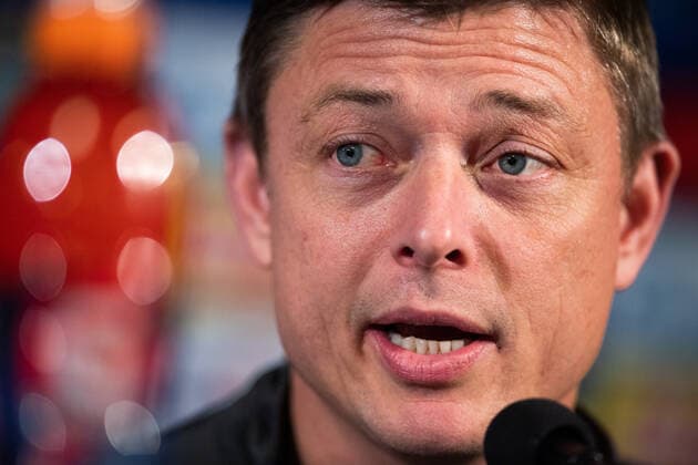 211122 Jon Dahl Tomasson, head coach during a press conference with Malmö FF on November 22, 2021 in Malmö Photo Petter Arvidson BILDBYRAN code PA PA0338 football football soccer football champions league training press conference training practice press conference malmö ff bbeng,  Copyright: PETTERxARVIDSON BB211122PA001