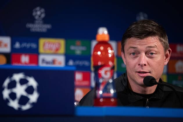 211122 Jon Dahl Tomasson, head coach during a press conference with Malmö FF on November 22, 2021 in Malmö Photo Petter Arvidson BILDBYRAN code PA PA0338 football football soccer football champions league training press conference training practice press conference malmö ff bbeng,  Copyright: PETTERxARVIDSON BB211122PA006