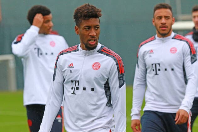 11 Kingsley Coman, 24 Corentin Tolisso, 40 Malik Tillman Football Champions League FC Bayern Muenchen final training before the return match against Dynamo Kiev 22 11 2021 Training ground, Saebenerstr PHOTO Mladen Lackovic LakoPress