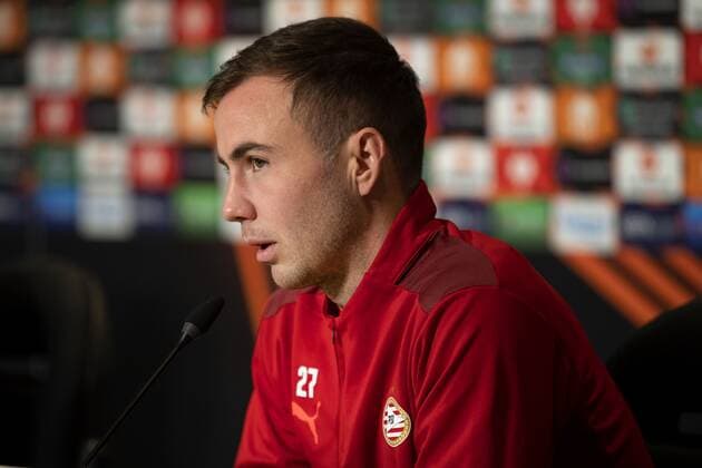 EINDHOVEN Mario Gotze of PSV during the press conference in the run up to the UEFA Europa League group match against Sturm Graz ANP OLAF KRAAK UEFA Europa League 2021 2022 xVIxANPxSportx xxANPxIVx 441109274