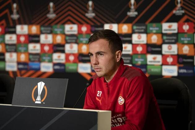 EINDHOVEN Mario Gotze of PSV during the press conference in the run up to the UEFA Europa League group match against Sturm Graz ANP OLAF KRAAK UEFA Europa League 2021 2022 xVIxANPxSportx xxANPxIVx 441109610