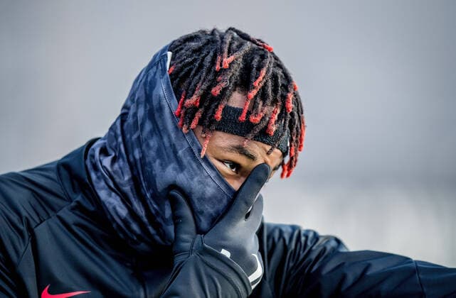 Leipzigs Mohamed Simakan training RB Leipzig on 17 November 2021 Red Bull Academy, Leipzig training RB Leipzig.