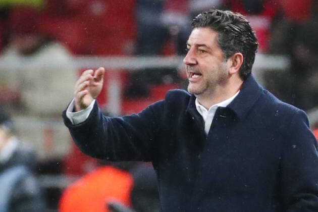 MOSCOW, RUSSIA - NOVEMBER 24, 2021: Spartak s head coach Rui Vitoria at the 2021 22 UEFA Europa League Group C Round 5 match between Spartak Moscow and SSC Napoli at Otkrytie Bank Arena. Sergei Fadeichev TASS  TS1192FA