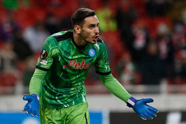 FC Spartak Moscow v SSC Napoli: Group C - UEFA Europa League Alex Meret of Napoli gestures during the UEFA Europa League Group C football match between FC Spartak Moscow and SSC Napoli on November 24, 2021 at Otkritie Arena in Moscow, Russia. Moscow Russia  Copyright: xMikexKireevx kireev-fcsparta211124_np3TC