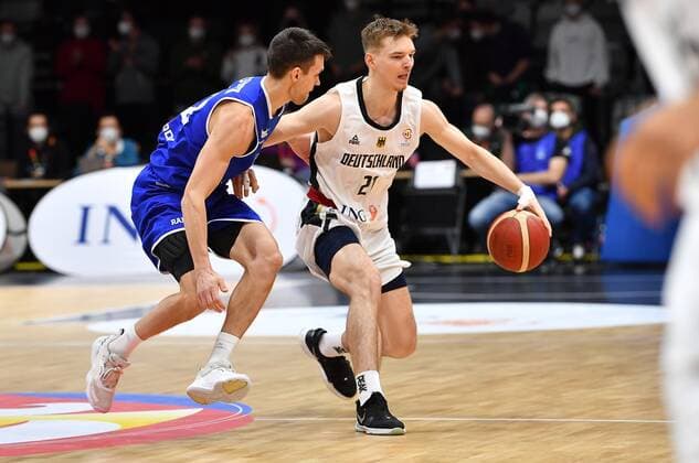 25 11 2021 Basketball International Qualifier World Cup European Qualifiers Germany Germany vs Estonia Estonia Martin Dorbek 22, Estonia Justus Hollatz 21, Germany
