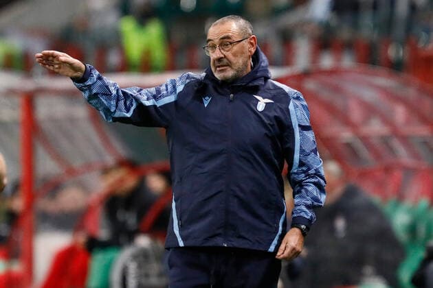 FC Lokomotiv Moscow v SS Lazio: Group E - UEFA Europa League Lazio head coach Maurizio Sarri gestures during the UEFA Europa League Group E football match between FC Lokomotiv Moscow and SS Lazio on November 25, 2021 at RZD Arena in Moscow, Russia. Moscow Russia  Copyright: xMikexKireevx originalFilename:kireev-fclokomo211125_np4Dc.jpg