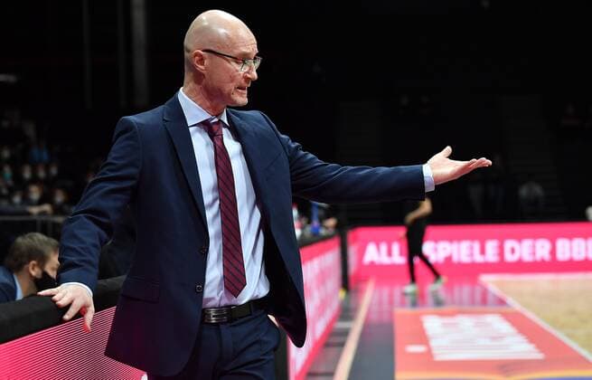 25 11 2021 Basketball International Qualifier World Cup European Qualifiers Germany Germany vs Estonia Estonia Jukka Toijala Coach Headcoach Estonia