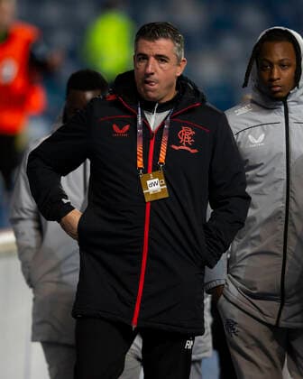 Football - 2021 2022 UEFA Europa League - Group A - Round Five - Glasgow Rangers vs Spartak Prague - Ibrox stadium - Thursday 25th November 2021 Rangers assistant manager Roy Makaay arrives at Ibrox Stadium 
