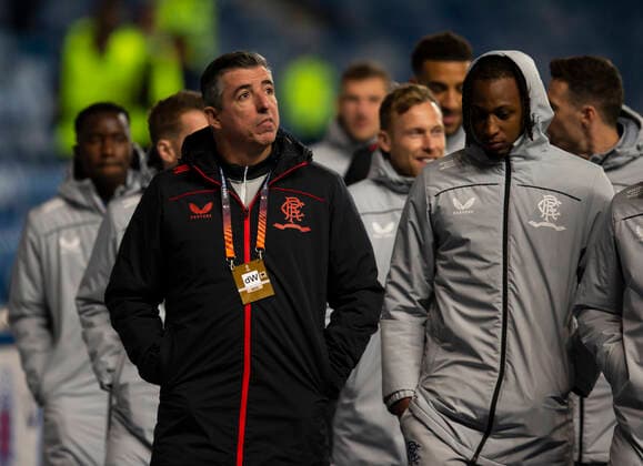 Football - 2021 2022 UEFA Europa League - Group A - Round Five - Glasgow Rangers vs Spartak Prague - Ibrox stadium - Thursday 25th November 2021 Rangers assistant manager Roy Makaay arrives at Ibrox Stadium 